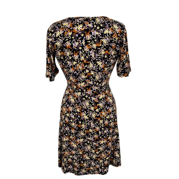 41 Hawthorn Floral Print Short Sleeve Dress Black Multicolor Size Medium NWT - Picture 6 of 9